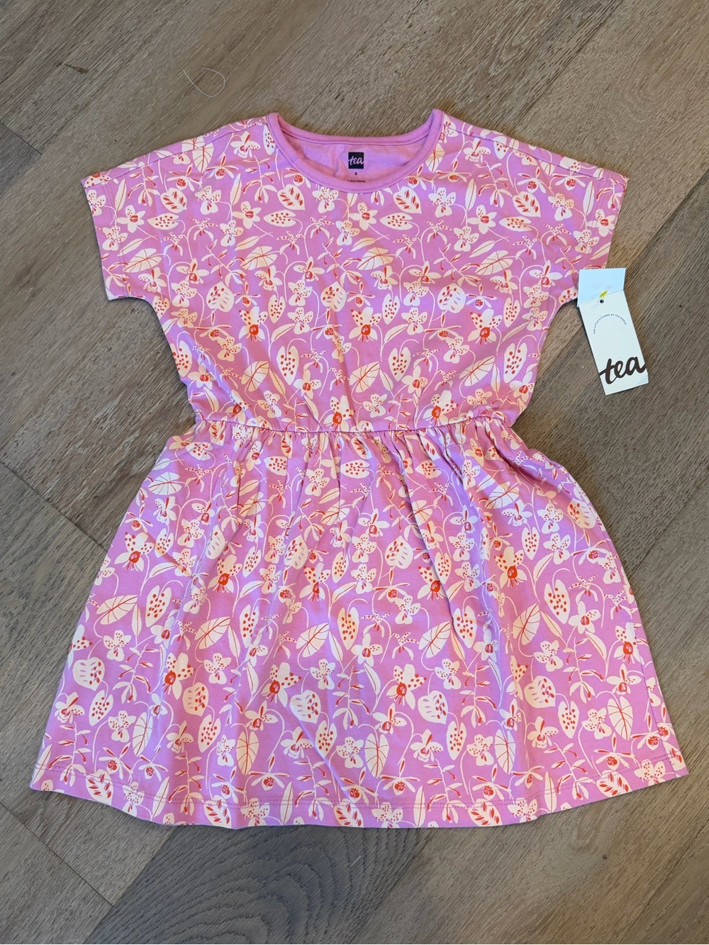 NWT Tea Collection Pink Floral Orchid Twirl Dress 5T